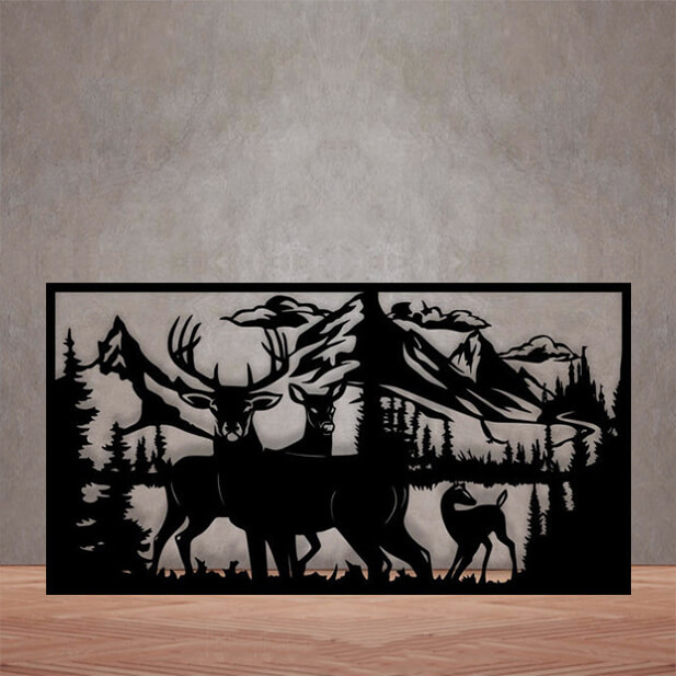 Three Deer in the Mountains