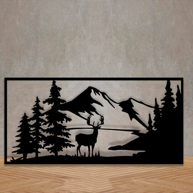 A moose in the mountains