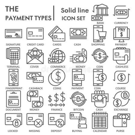 PAYMENT ICON STOCK ILLUSTRATIONS PACK